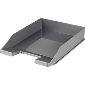 Ablagekorb HAN Klassik, für Format A4/C4, mit Beschriftungsfeld, stapelbar, B 255 x T 348 x H 65 mm, Kunststoff, dunkelgrau, 10 Stück