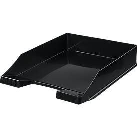 Ablagekorb HAN Klassik, für Format A4/C4, mit Beschriftungsfeld, stapelbar, B 255 x T 348 x H 65 mm, Kunststoff, schwarz, 10 Stück