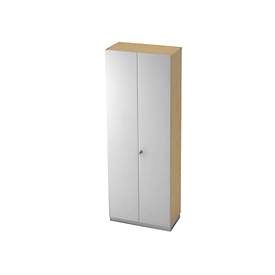 Aktenschrank 6 OH, B 800 x T 420 mm, Ahorn-Dekor/silber