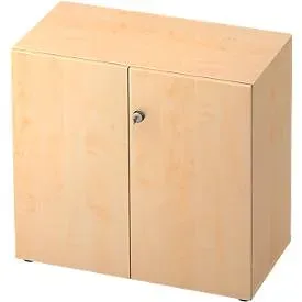 Aktenschrank TOPAS LINE, 2 Ordnerhöhen, Türen abschliessbar, Ahorn-Dekor/Ahorn-Dekor