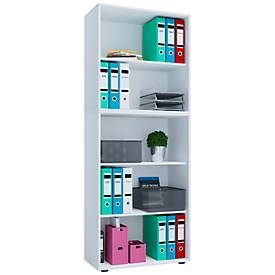 VCM Büroregal Lona, 5 Fächer, HxBxT 1.780 x 700 x 400 mm, weiss