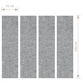 APOLLO Akustik-Wandpaneelen 100x25cm VAWP100/5 grau 4 St&uuml;ck