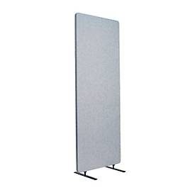 Akustischer Raumteiler, Einzelexemplar, rechteckig, Hochkant-Format, mit Standfüssen, B 600 x T 350 x H 1680 mm, PET-Filz, hellgrau