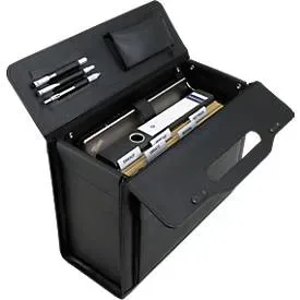 Alassio Pilotenkoffer, mit Tragegriff, mit Laptopfach, Rindleder, schwarz