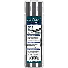 PICA Minenset Pica BIG-Dry, nasses Holz, 12x graphit/schwarz, 12 Minen / Set
