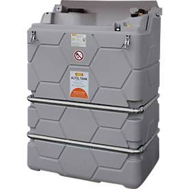 Altöltank CEMO CUBE Indoor, integrierte Auffangwanne, 2500 l, Einfülltrichter, Füllstandsanzeiger, B 1200 x T 1800 x H 1740 mm