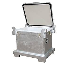 Altbatterie-Container BAUER SAP 600 K, Stahlblech, feuerverzinkt, abschliessbar, stapelbar,  B 1200 x T 1000 x H 1055 mm