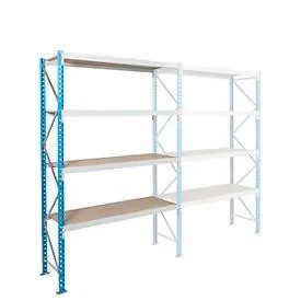 Anbaufeld, Weitspannregal Epsivol, 4 Ebenen, B 1800 x T 600 x H 2500 mm