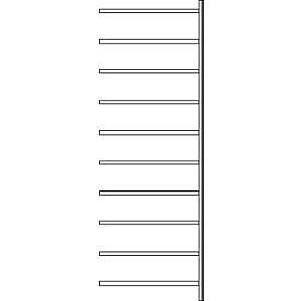 Anbauregal R 3000, 10 Böden, B 1025 mm x T 600 mm, Böden verzinkt