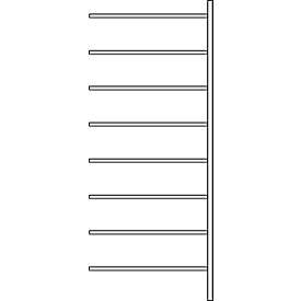 Anbauregal R 3000, 8 Böden, B 1025 mm x T 500 mm, Böden verzinkt