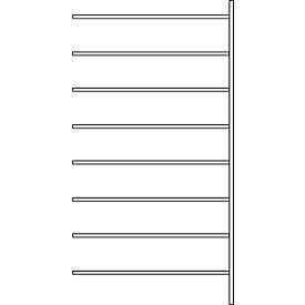 Anbauregal R 3000, 8 Böden, B 1315 mm x T 500 mm, Böden verzinkt
