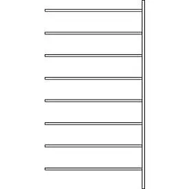 Anbauregal R 3000, 8 Böden, B 1315 mm x T 500 mm, Böden lackiert