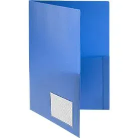 Angebotsmappe FolderSys, A4, 4 Taschen, Visitenkartentasche, Polypropylen, blau, 10 Stück