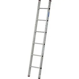 Anlegeleiter Krause Sibilo, 1-teilig, 6 Sprossen, bis 150 kg, Fussstopfen, B 360 x T 60 x H 1850 mm, Aluminium