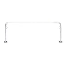 Anlehnbügel WSM, 2-seitig, für Reifen bis B 55 mm, B 1750 x T 48 x H 800 mm, Stahl verzinkt, zum Aufdübeln