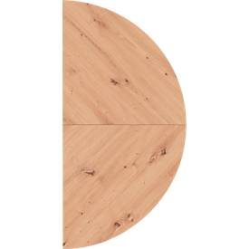 Anbautisch Office Braun Holz 160 cm - Farbe: Asteiche - Material: Holzwerkstoff - Anbautisch