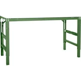 Arbeitstisch Ergo, Elektro-Hydraulik, Platte Kunststoff, 2500 x 1000 mm, resedagrün