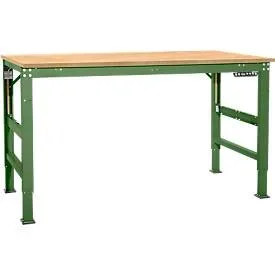 Arbeitstisch Ergo, Elektro-Hydraulik, Platte Multiplex, 2000 x 800 mm, resedagrün