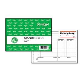 Buchungsbelege sigel® BU 615, 50 Blatt