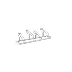 Bügelparker WSM, 1-seitig, für Reifen bis B 55 mm, B 1400 x T 1850 x H 415 mm, Stahl feuerverzinkt, 4 Einstellplätze, montiert