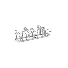 Bügelparker WSM, 2-seitig, für Reifen bis B 55 mm, B 1400 x T 3200 x H 500 mm, Stahl feuerverzinkt, 8 Einstellplätze, zerlegt