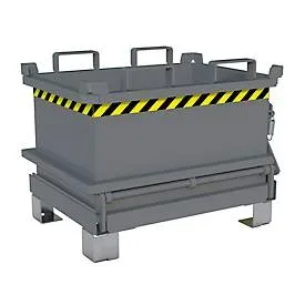 Bauer Mini-Klappbodenbehälter MSB 150, B 800 x T 600 x H 625 mm, mausgrau RAL 7005