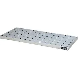 Bauer Kleingebindewanne KGW 4/M V4A, mit Lochblechrost, L 1390 x B 600 x H 60 mm, 40 L, 150 kg, Edelstahl 1.4571, Silber