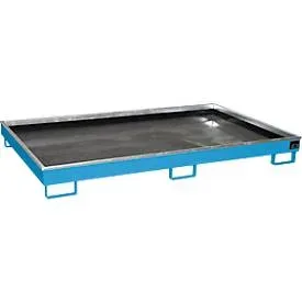 Bauer Regalwanne RW 2200-1 PE, mit PE-Einsatz, lackiert, L 2165 x B 1315 x H 230 mm, lichtblau RAL 5012