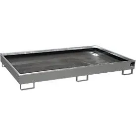 Bauer Regalwanne RW 2200-2 PE, mit PE-Einsatz, L 2165 x B 1315 x H 510 mm, mausgrau RAL 7005