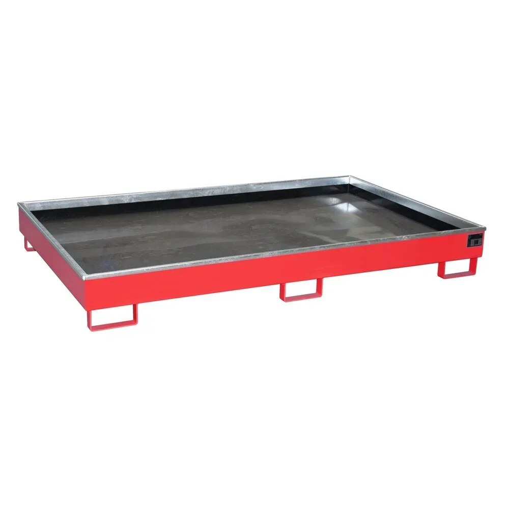 Bauer® Regal-Auffangwanne aus Stahl mit PE-Einsatz RW 2200-2 PE, lackiert, Feuerrot