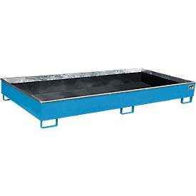 Bauer® Regal-Auffangwanne aus Stahl mit PE-Einsatz RW 2700-2 PE, lackiert, Lichtblau