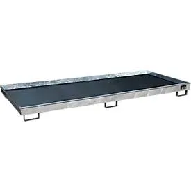 Bauer Regalwanne RW 3300-1 PE, mit PE-Einsatz, B 3262 x T 1312 x H 195 mm, bis 240 l, Stahl feuerverzinkt