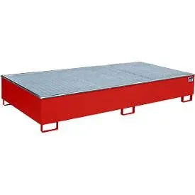 Bauer® Regal-Auffangwanne aus Stahl mit PE-Einsatz RW-GR 2700-3 PE, lackiert, Feuerrot