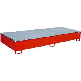 Bauer® Regal-Auffangwanne aus Stahl mit PE-Einsatz RW-GR 3300-3 PE, lackiert, Feuerrot