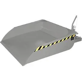 Bauer Staplerschaufel BSI 50, Seilzug-Entriegelung, L 1810 × B 1330 × H 710 mm, 0,5 m³, bis 750 kg, Stahl lackiert, mausgrau