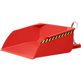 Bauer Staplerschaufel BSI 75, Seilzug-Entriegelung, L 1810 × B 1330 × H 710 mm, 0,75 m³, bis 1000 kg, Stahl lackiert, feuerrot