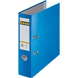 Bene No.1 Power Ordner A4 80 mm Blau 2 Ringe 291400 PP (Polypropylen) Glatt Hochformat