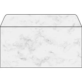 Sigel Briefumschläge Ohne Fenster C5/6 220 (B) x 110 (H) mm Gummiert Grau 90 g/m² 50 Stück