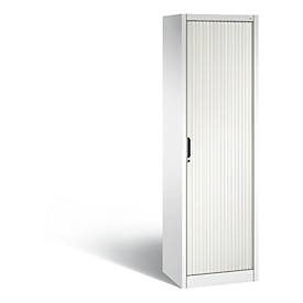 C + P Rollladenschrank Omnispace, 5 OH, abschliessbar, B 600 x T 420 x H 1980 mm, Stahl/Kunststoff, verkehrsweiss