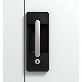 C+P Schloss Ergo-Lock, Zylinderschloss für Akkuladeschränke Serie Acurado, als Hauptschliessanlage, 3-Riegel-Verschluss, Muldengriff, mit 2 Schlüsseln