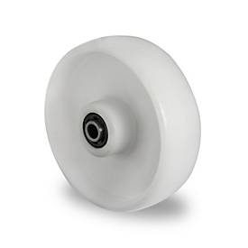 CASCOO Einbaurad N0N0, mit Rad-ø 80 mm x B 34 mm, Polyamid-Felge, Polyamid-Lauffläche, natur/weiss, Rollenlager, bis 130 kg