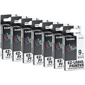 CASIO® Sparset Schriftband XR-9WE1 9 mm, 6 + 1 GRATIS