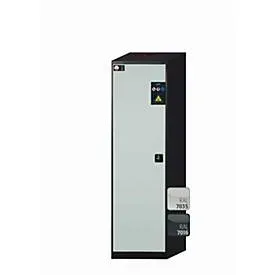 Chemikalienschrank  asecos CS-CLASSIC, Flügeltür, Anschlag links, Front Lichtgrau, B 545 x T 520 x H 1950 mm