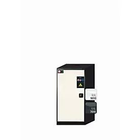 Chemikalienschrank  asecos CS-CLASSIC, Flügeltür, Anschlag links, Front Reinweiss, B 545 x T 520 x H 1105 mm