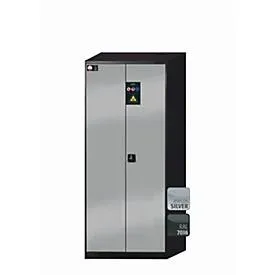 Chemikalienschrank  asecos CS-CLASSIC, Flügeltüren, Front asecos Silber, B 810 x T 520 x H 1950 mm