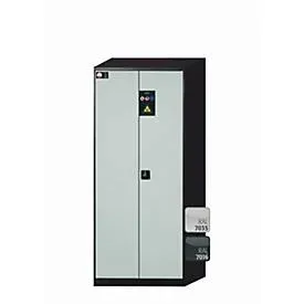 Chemikalienschrank  asecos CS-CLASSIC, Flügeltüren, Front Lichtgrau, B 810 x T 520 x H 1950 mm