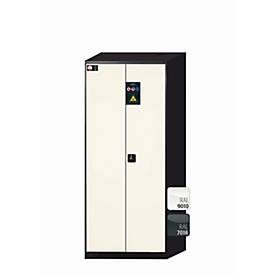 Chemikalienschrank  asecos CS-CLASSIC, Flügeltüren, Front Reinweiss, B 810 x T 520 x H 1950 mm