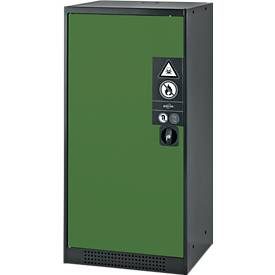 Chemikalienschrank, Flügeltür, 2 Böden, 545x520x1105 mm, resedagrün
