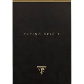 Clairefontaine Schreibblock-Set Flying Spirit, 70 Blatt, DIN A5, 90 g/m², kopfseitig geleimt, liniert, Einband schwarz, 5 Motive assortiert