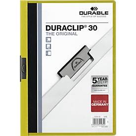 DURABLE Klemmmappe DURACLIP, DIN A4, Kunststoff, mit Clip, grün